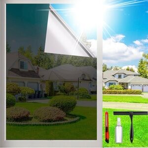 NWT One Way Privacy Window Film Sun/Heat Blocking Window Tint 17.5 “x 78.74 “